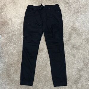 Black Joggers with Elastic Waistband and Relaxed Fit
